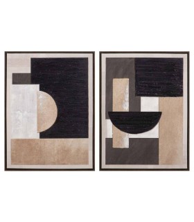 SET/2 CUADROS 50% PINTADO A MANO 63x4x83 CM 784515