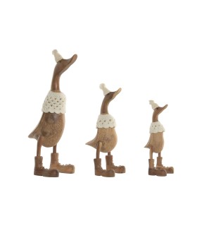 SET/3 PATOS MADERA VESTIDOS FD-222140