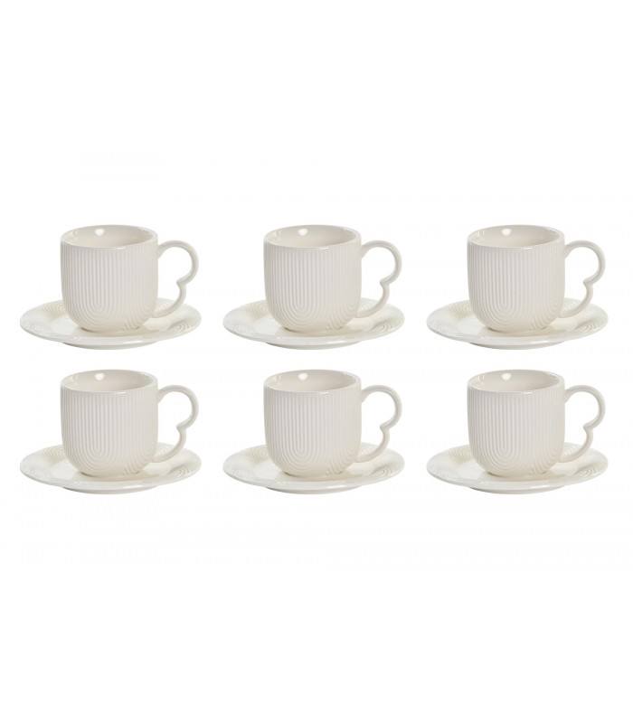 SET/6 MUG PORCELANA/BAMBU 26*12*25CM 90ML PC-193593