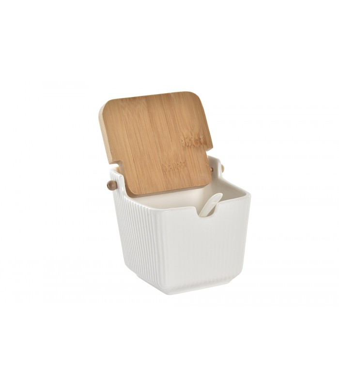 AZUCARERO PORCELANA/BAMBU 10.5*9*9CM PC-193606