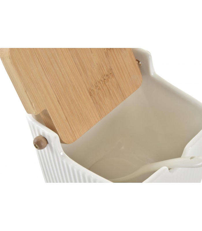 AZUCARERO PORCELANA/BAMBU 10.5*9*9CM PC-193606