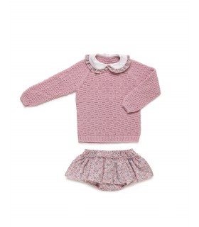 CONJUNTO BRAGA VOLANTE CUADRITOS 25603