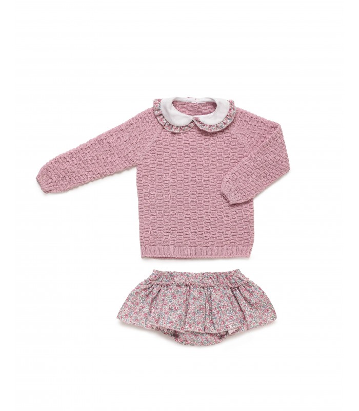 CONJUNTO BRAGA VOLANTE CUADRITOS 25603