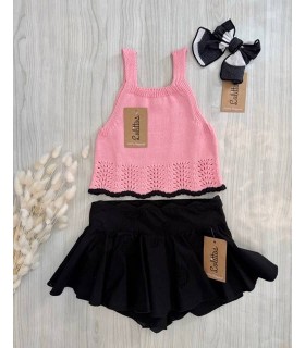 TOP+SHORT FALDA ONIX LOLITTOS