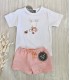 CAMISETA+BERMUDA VICHY MON PETIT BONBON VM044/2239