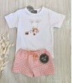 CAMISETA+BERMUDA VICHY MON PETIT BONBON VM044/2239