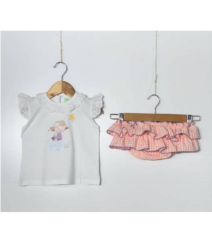 CAMISETA+BRAGUITA VICHY CERDITO PIO PIO VP432