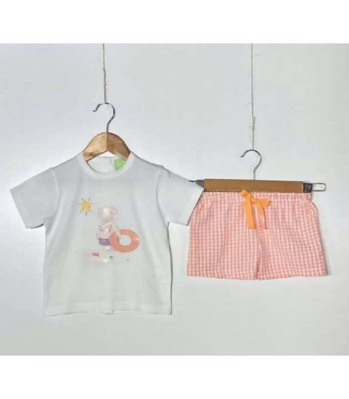 CAMISETA+BERMUDA VICHY CERDITO PIO PIO VP435