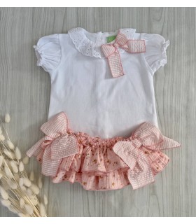 CAMISETA+BRAGUITA BAMBULA FLORES PIO PIO VP412