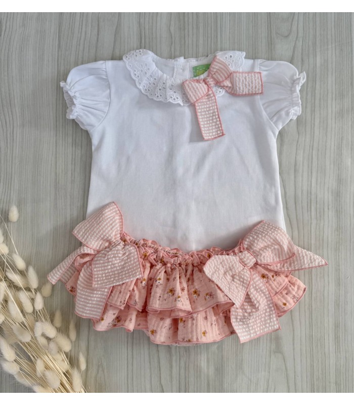 CAMISETA+BRAGUITA BAMBULA FLORES PIO PIO VP412