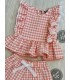 CAMISA+SHORT VICHY MELOCOTON MON PETIT BON BON VM034/6