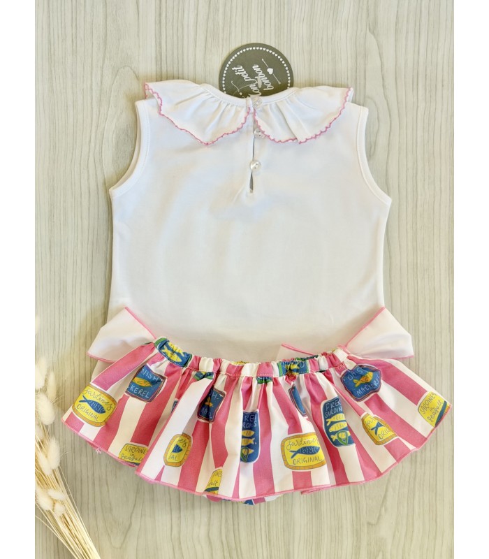 CAMISETA+BRAGUITA LATAS SARDINAS MON PETIT BONBON VM074/6