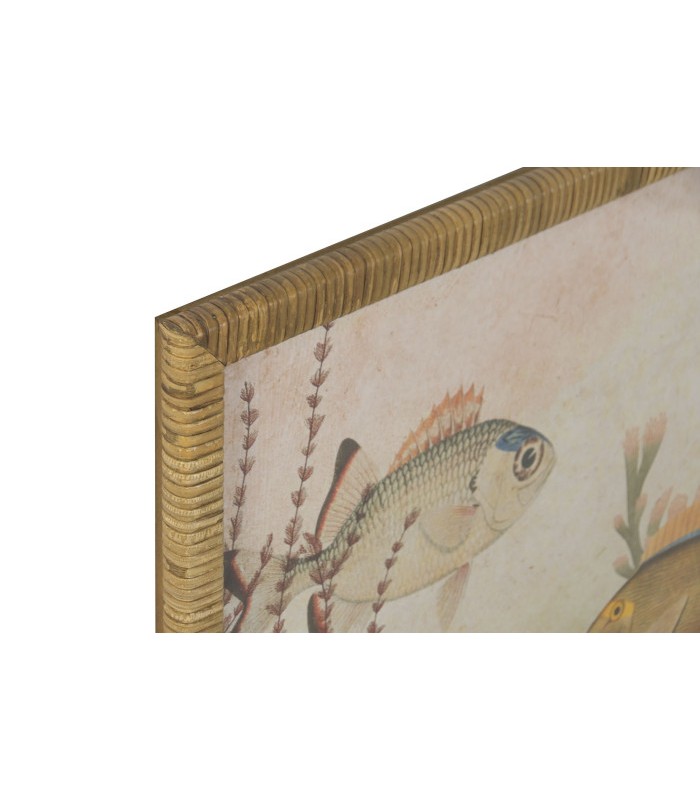 SET/2 CUADROS CRISTAL/RATAN FONDO MARINO 55*70CM CU-224320