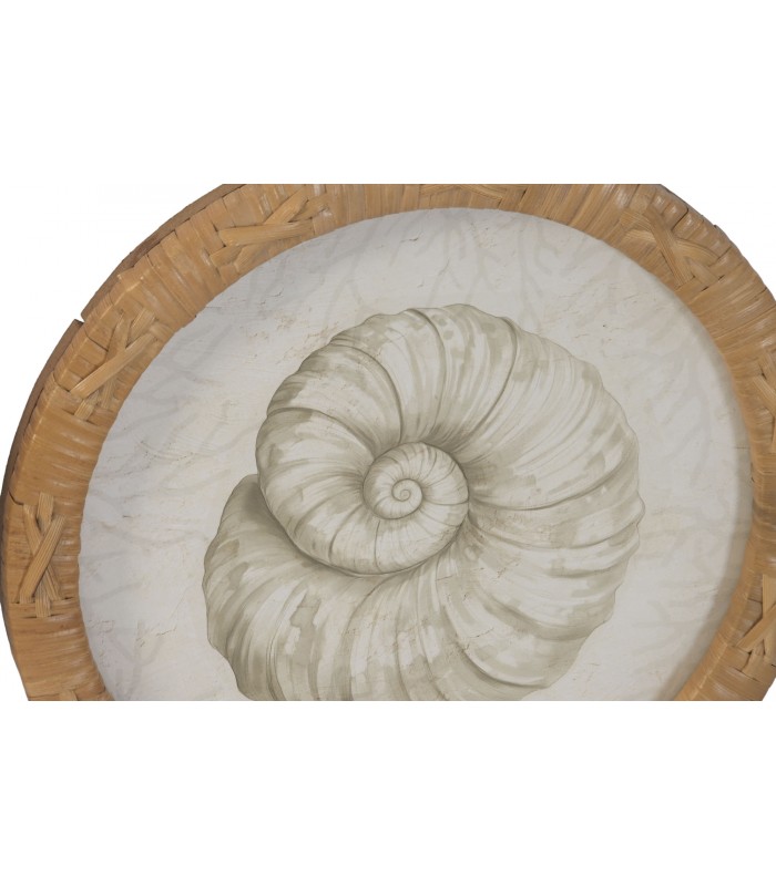 SET/4 CRISTAL/RATAN CONCHA Ø25CM CU-224325