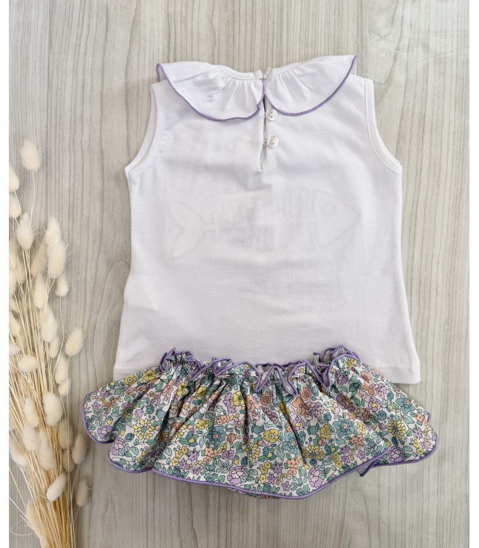 CAMISETA+BRAGUITA RASPA LIBERTY MON PETIT BONBON VM188/90