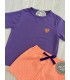 CAMISETA+BERMUDA VICHY FLUOR MON PETIT BON BON VM182/022166