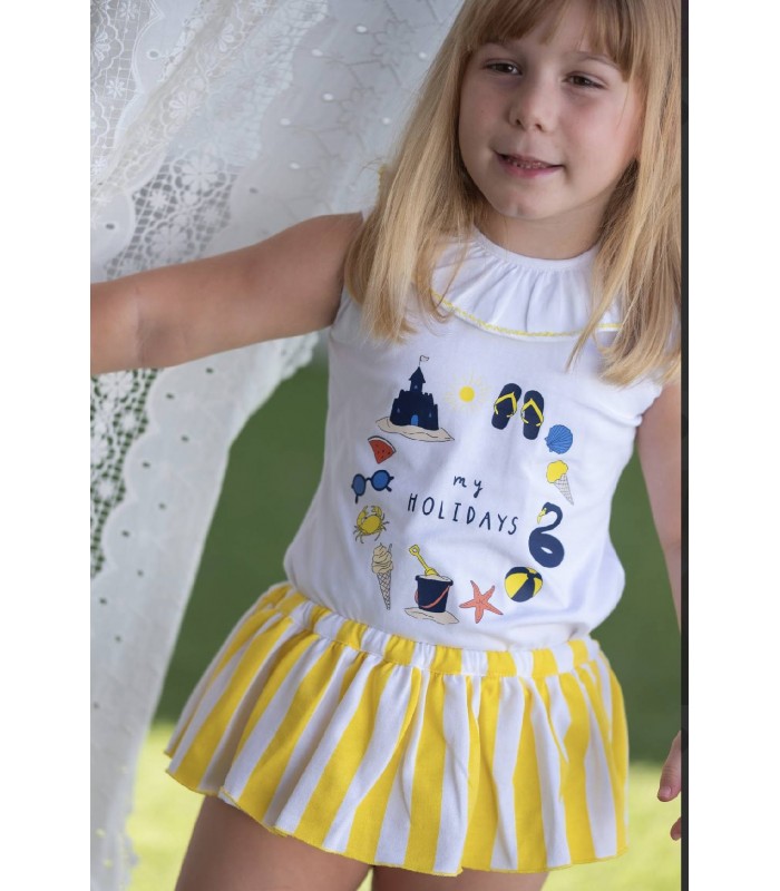 CAMISETA+BRAGUITA RAYAS MON PETIT BONBON VM133/5