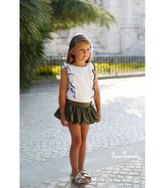 CAMISETA+FALDA SHORT OLIVO NOMA FERNANDEZ