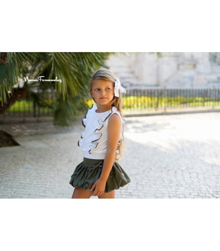 CAMISETA+FALDA SHORT OLIVO NOMA FERNANDEZ