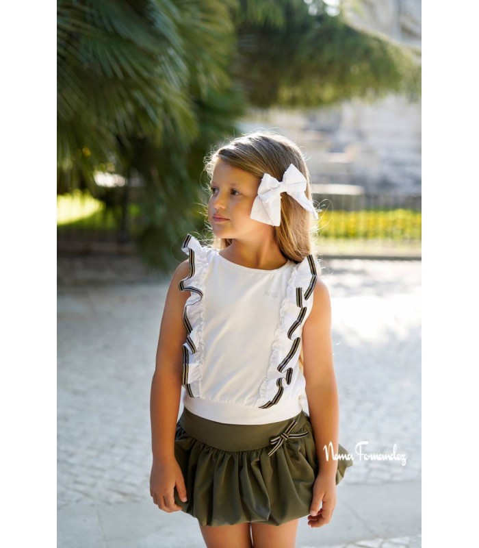CAMISETA+FALDA SHORT OLIVO NOMA FERNANDEZ