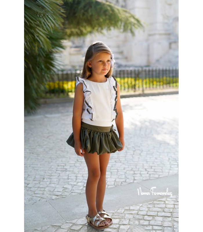 CAMISETA+FALDA SHORT OLIVO NOMA FERNANDEZ