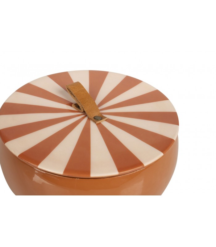 BOMBONERA METAL NARANJA 17*17*8CM 461235