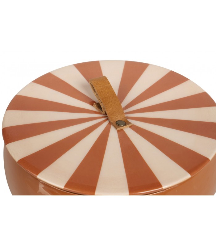 BOMBONERA METAL NARANJA 17*17*8CM 461235