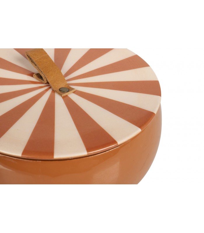 BOMBONERA METAL NARANJA 17*17*8CM 461235