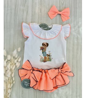 CAMISETA+BRAGUITA FLÚOR MON PETIT BONBON VM170/1