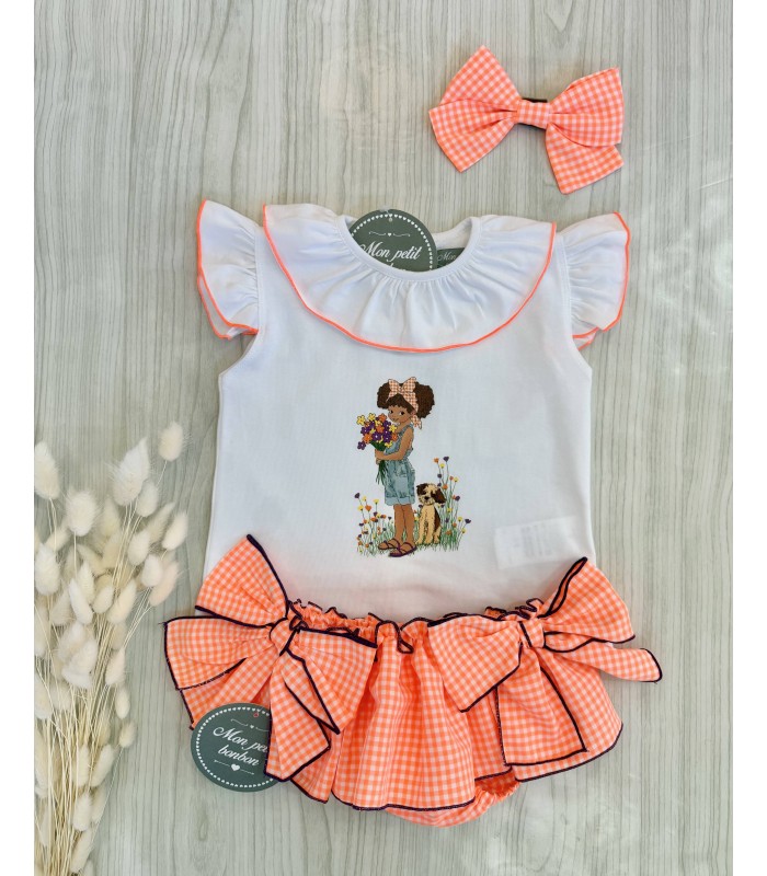 CAMISETA+BRAGUITA FLÚOR MON PETIT BONBON VM170/1