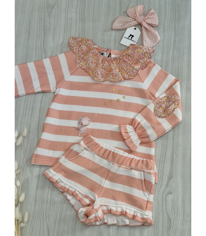 SUDADERA+SHORT PEACH LA MARTINICA 10372/3
