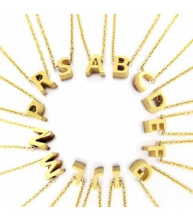 COLLAR LETRAS ACERO COA132