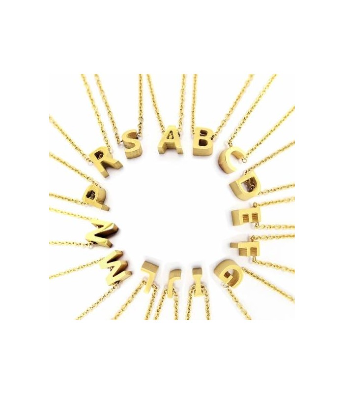 COLLAR LETRAS ACERO COA132