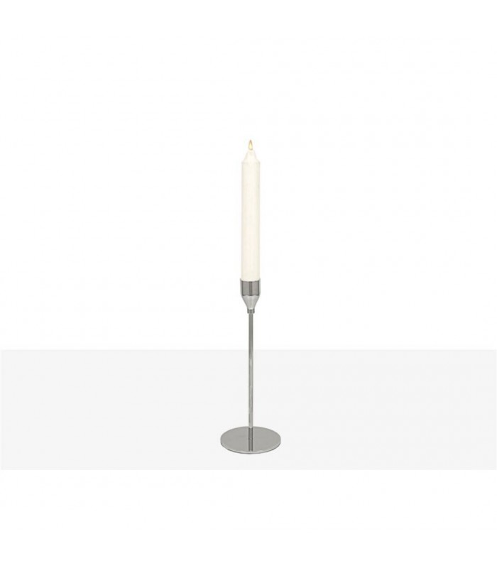 PORTAVELA LISO METAL PLATEADO 84-992