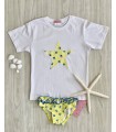 CONJ,CAMISETA+CULETIN VICHY AMARILLO 