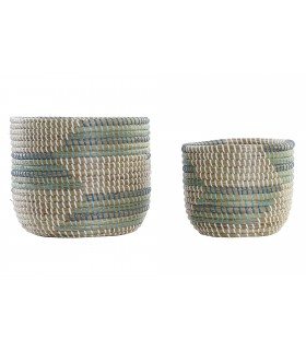 CESTA TURQUESA 21*28CM DC-196155