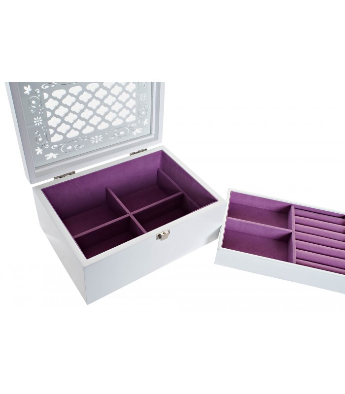 JOYERO MDF CRISTAL 22*16*10CM JO-180168