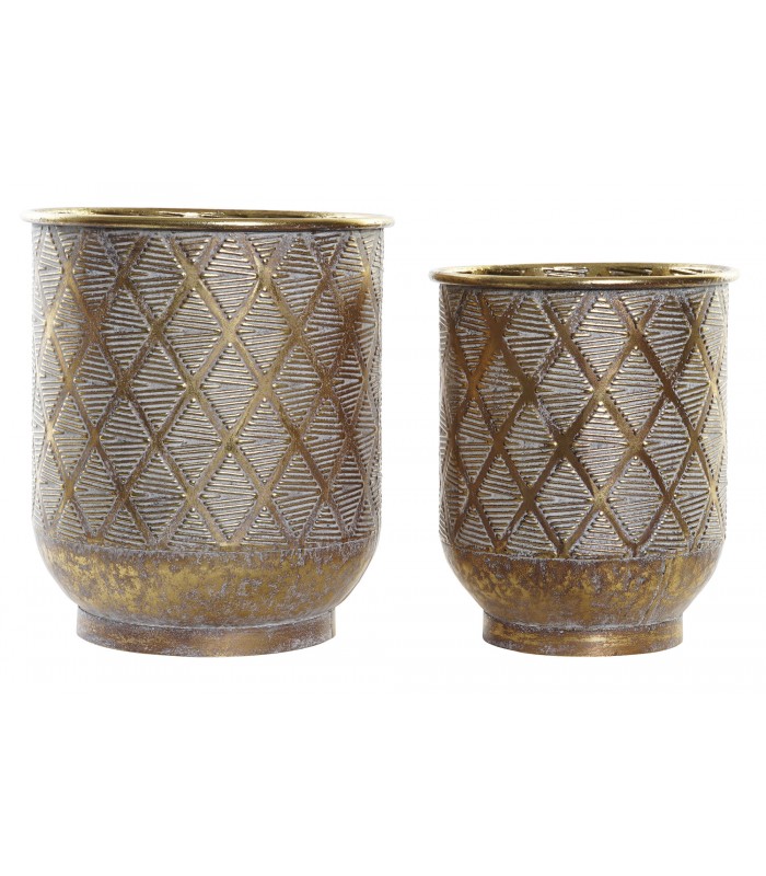 MACETERO METAL ORO 27*30 MC-180618