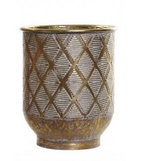 MACETERO METAL ORO 27*30 MC-180618