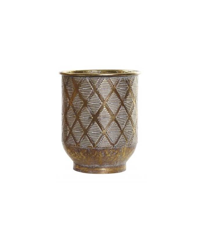 MACETERO METAL ORO 27*30 MC-180618