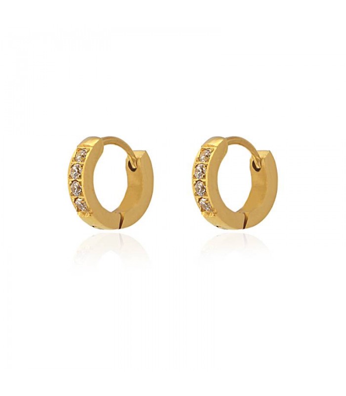 AROS DE ACERO CON CIRCONITAS 2*6MM BPE569