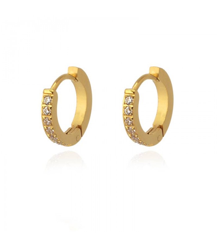 AROS DE ACERO CON CIRCONITAS 2*9MM BPE570