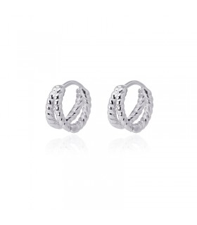 PENDIENTES ARO 10MM PLATA PE528