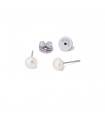 PENDIENTES ACERO BPE930 PERLA 6MM