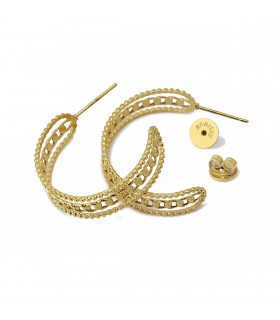 PENDIENTES ACERO BPE975 ARO 25MM