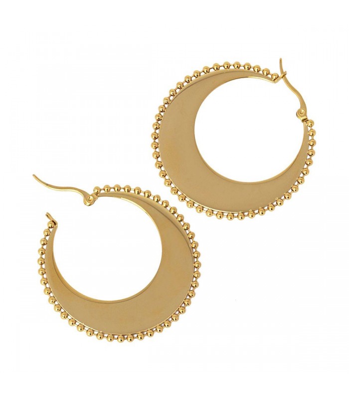 PENDIENTES ACERO BPE983 ARO 43MM