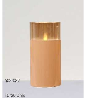 CIRIO BATERIA CRISTAL ORO 10*20CM 503-082