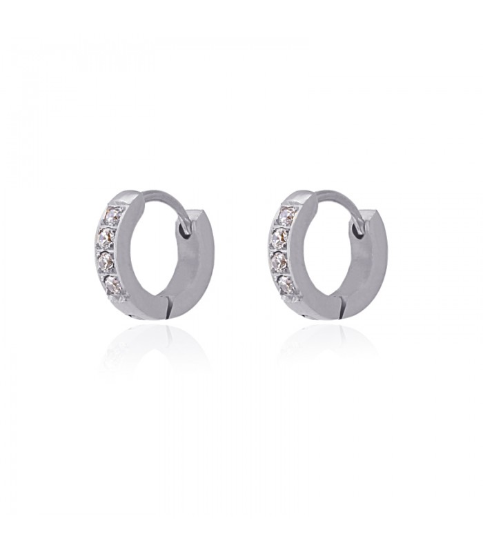 AROS DE ACERO CON CIRCONITAS 2*6MM BPE569