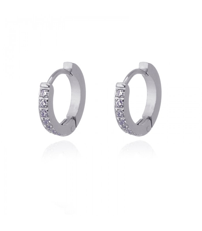 AROS DE ACERO CON CIRCONITAS 2*9MM BPE570