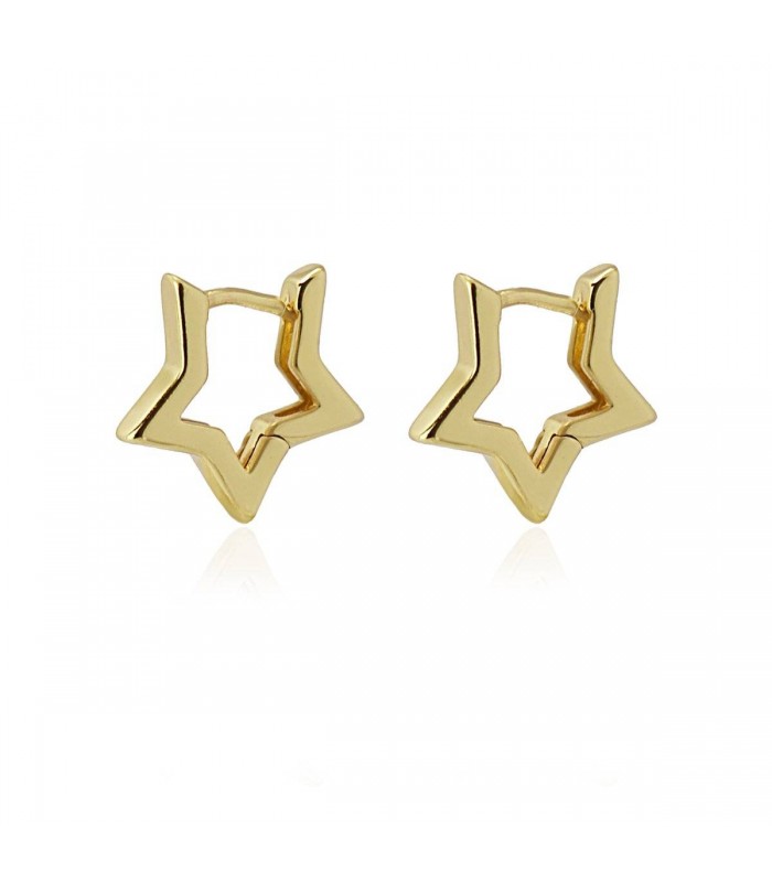 PENDIENTES AROS ESTRELLA ACERO 12MM BPE906